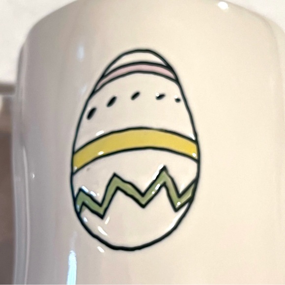 Rae Dunn HAPPY EASTER Ceramic Mug Set White/Green - Picture 3 of 11